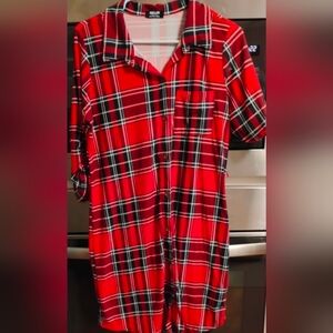 Red Plaid Men's Shirt